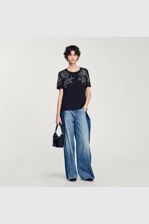 Sandro T-shirt à détails brodés