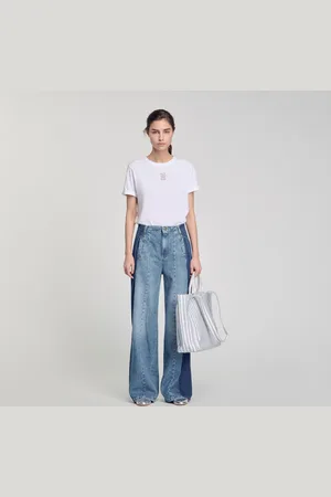 Sandro T-shirt en coton à broderie