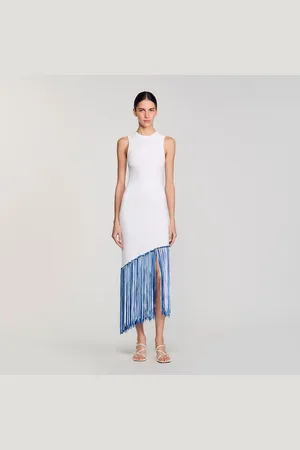 Sandro Robe longue frangée
