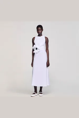 Sandro Robe longue à détail volant
