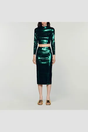 Sandro Pull court en maille sequins