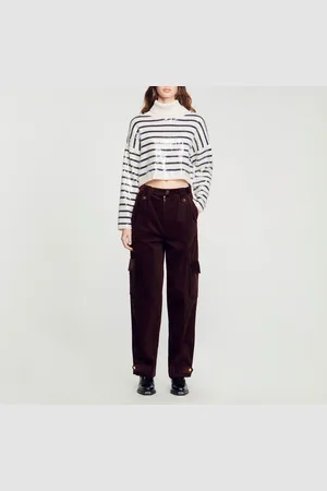 Sandro Pantalon cargo en velours
