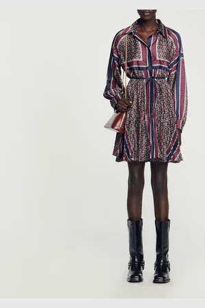 Sandro Robe chemise plissée