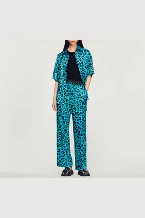 Sandro Pantalon large léopard