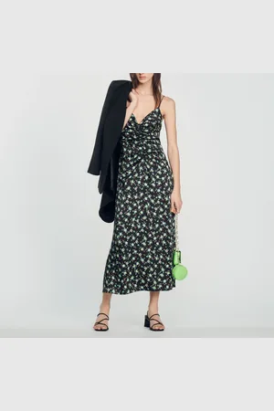 Sandro Robe longue à imprimé fleuri