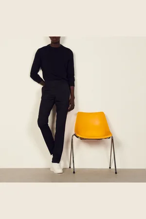 Sandro Pantalon droit en laine vierge