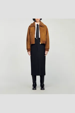 Sandro Jupe crayon boucle western