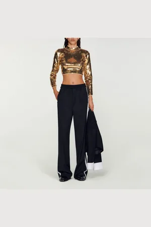 Sandro Pull court en maille sequins