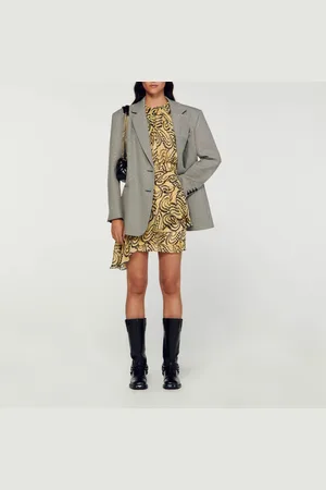 Sandro Robe asymétrique imprimé Paisley