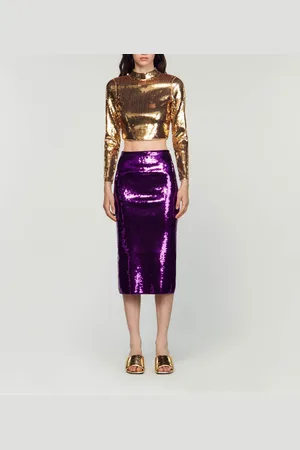 Sandro Jupe midi à sequins