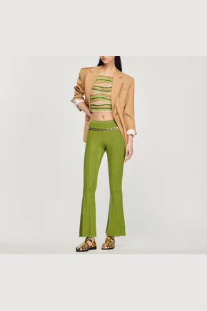 Sandro Pantalon en maille métallisée