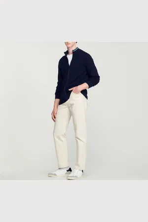 Sandro Cardigan zippé à col rayé