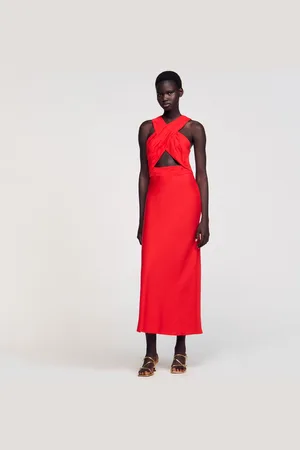 Sandro Robe longue croisée