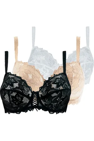 Sans Complexe Lot de 3 soutiens-gorge Trio Arum , Blanc et Skin