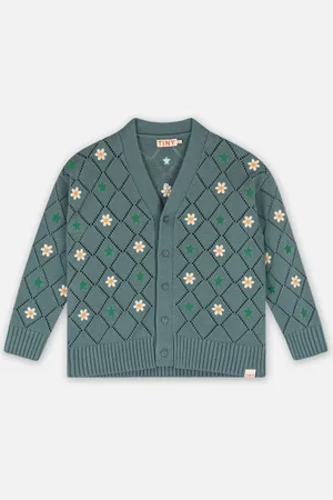 Tiny Cottons Vêtements Stars And Flowers Cardigan