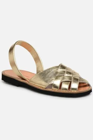 MINORQUINES Sandales et nu-pieds Avarca Compostelle Métal Oro pour Femme