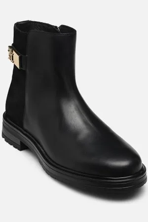 Tommy Hilfiger Bottines et boots TH LOGO LEATHER MIX CHELSEA pour Femme