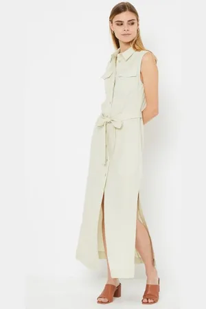 Calvin Klein Vêtements Tencel Sleeveless Shirt Dress