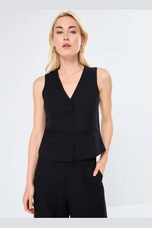 Molly Bracken Vêtements LADIES WOVEN SLEEVELESS TEDDY JACKET