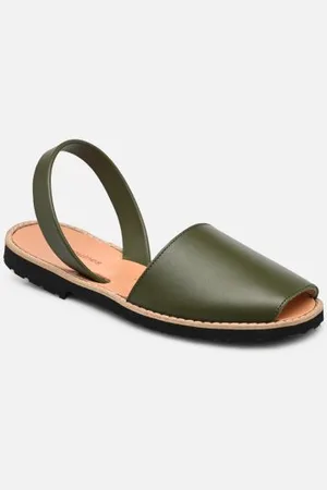 MINORQUINES Sandales et nu-pieds Avarca Cuir Army pour Femme
