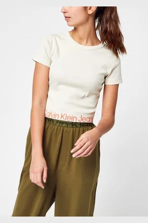 Calvin Klein Vêtements Logo Tape Rib Short Sleeves