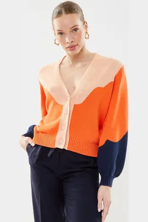 The Tiny Big Sister Vêtements Nora Color Blocked Cardigan