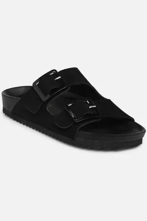 Colors of California Mules et sabots Cow suede bio with two buckles pour Femme