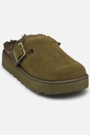 Colors of California Mules et sabots Cow suede platform sabot pour Femme