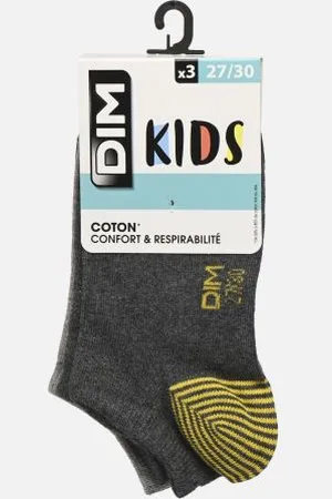 Dim Chaussettes et collants Socquettes Courtes Coton Style Mix & Match Enfant - Lot de 3