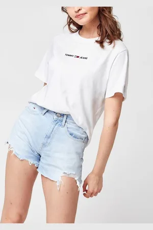 Tommy Hilfiger Vêtements Tjw Bxy Crop Linear Logo Tee