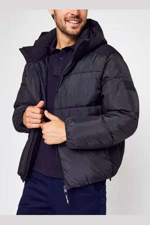 Calvin Klein Vêtements Mix Media Quilt Jacket Hood