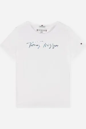 Tommy Hilfiger Vêtements Script Print Tee Short Sleeve