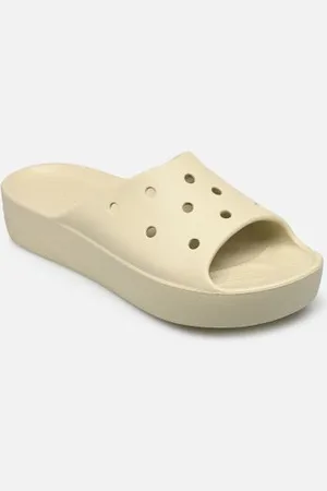 Crocs Sandales et nu-pieds Classic Platform Slide Bone pour Femme