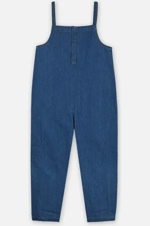 Tiny Cottons Vêtements Solid Denim Dungaree