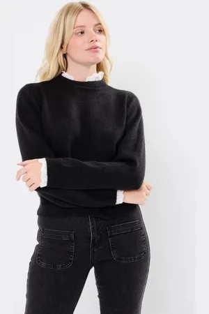 VERO MODA Vêtements VMFIA LS O-NECK LACE PULLOVER GA