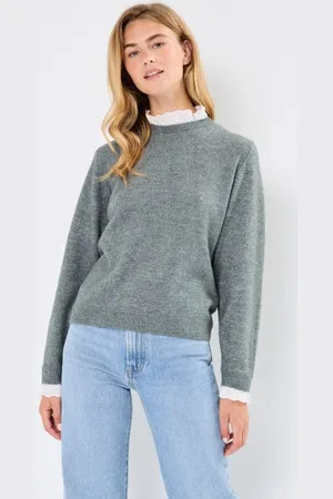 VERO MODA Vêtements VMFIA LS O-NECK LACE PULLOVER GA