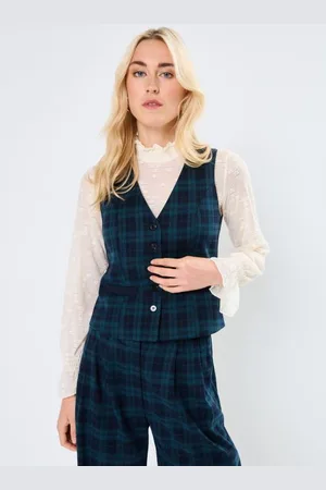 Molly Bracken Vêtements LADIES WOVEN SLEEVELESS TEDDY JACKET