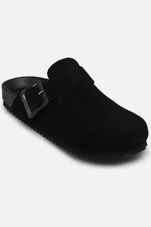 Colors of California Mules et sabots Cow suede bio sabot with buckles pour Femme