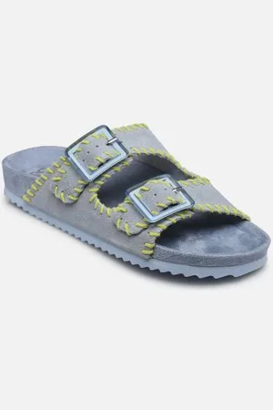 Colors of California Mules et sabots Cow suede bio with stitching pour Femme