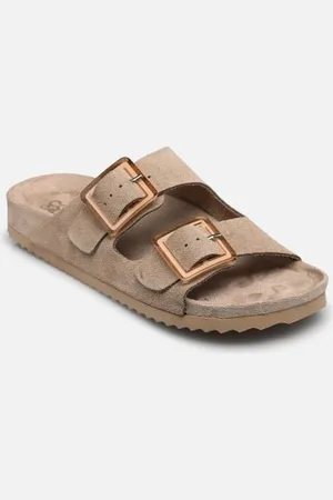 Colors of California Mules et sabots Cow suede bio with two buckles pour Femme