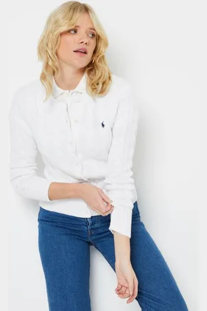 Ralph Lauren Vêtements Cardigan torsadé en coton à col rond
