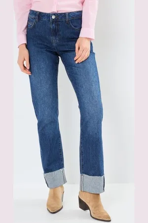 Noisy May Vêtements NMSANJA NW STRAIGHT FOLD UP JEAN AZ382DB