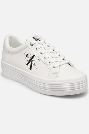 Calvin Klein Baskets VULC FLATFORM LACEUP LOW LTH pour Femme