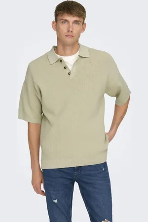 Only & Sons Vêtements ONSGRIFFIN DS 9 STRUC BTN POLO KNIT NOOS