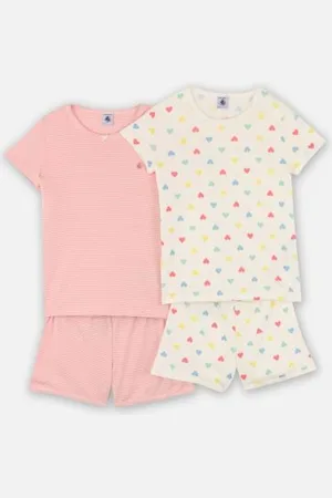 Petit Bateau Vêtements 2 Pyjacourts A0D6P00 Lot Happy