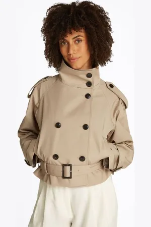 Tommy Hilfiger Vêtements Cotton Crop Trench WW0WW43933