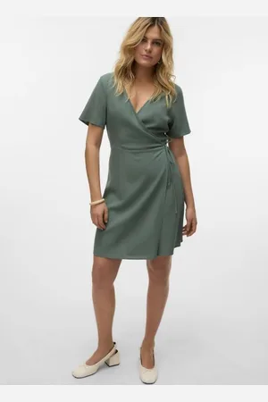 VERO MODA Vêtements VMMYMILO S/S SHORT WRAP DRESS WVN GA
