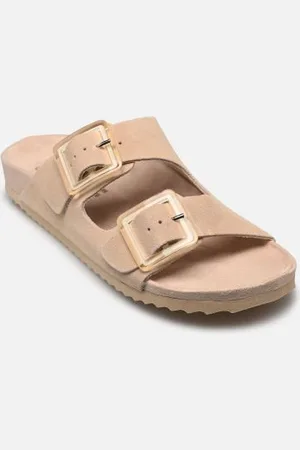 Colors of California Mules et sabots Cow suede bio with two buckles pour Femme