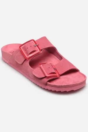 Colors of California Mules et sabots Cow suede bio with two buckles pour Femme