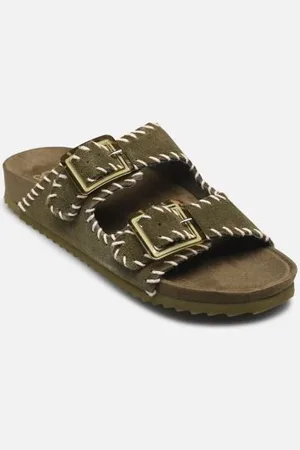 Colors of California Mules et sabots Cow suede bio with stitching pour Femme